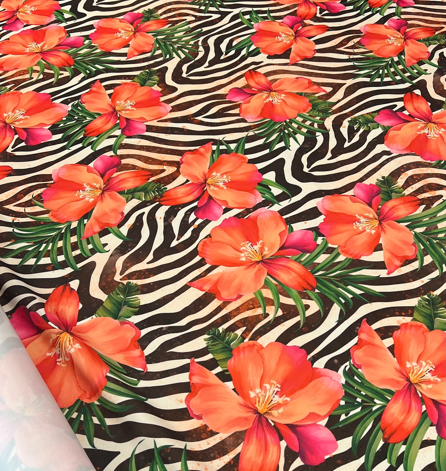 Floral Animal Printed Scuba Crepe Jersey Fabric 2 Way Stretch