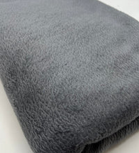 Grey Super Soft Plain Cuddle Fleece Fabric Blanket Loungewear