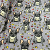 Bone Puppy Cuddle Fleece Fabric Blanket Loungewear