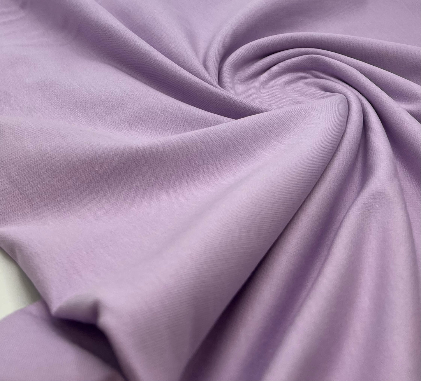 Lilac French Terry Loopback Cotton Jersey 230 GSM 95/5 Lycra 4 Way Stretch