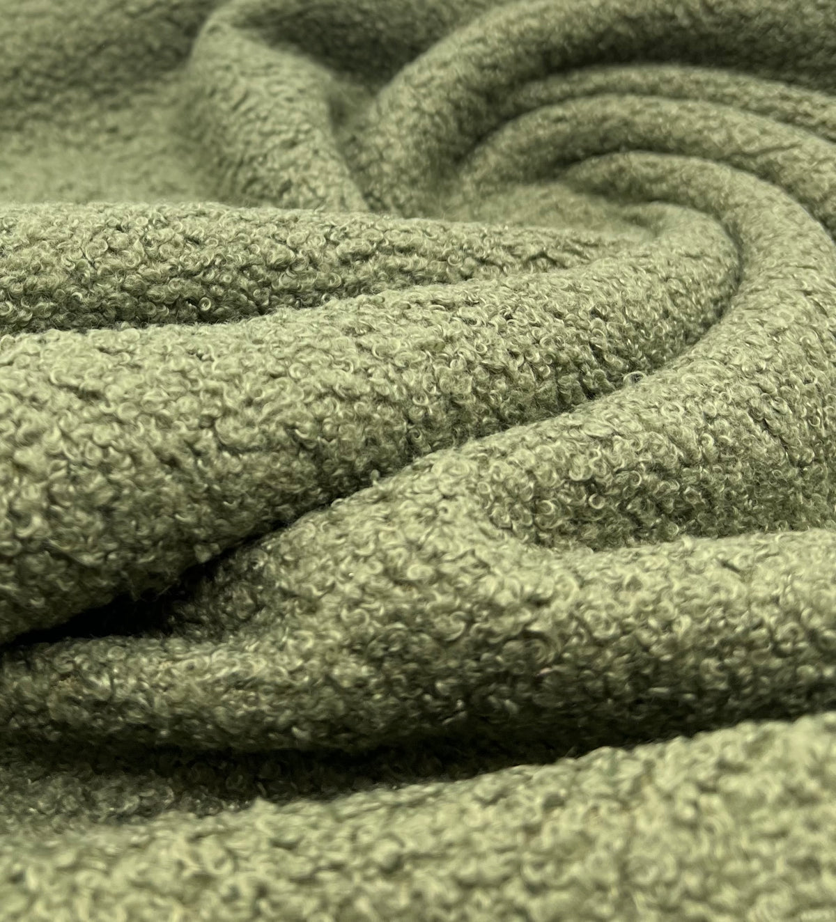 Khaki Luxury Sherpa Curl Fleece Fluffy Faux Fur Fabric
