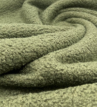 Khaki Luxury Sherpa Curl Fleece Fluffy Faux Fur Fabric