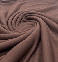 Plain Chocolate Brown Viscose Elastane Fabric 4 Way Stretch Jersey