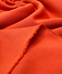 Orange Plain Scuba 4 Way Stretch Smooth Jersey Fabric