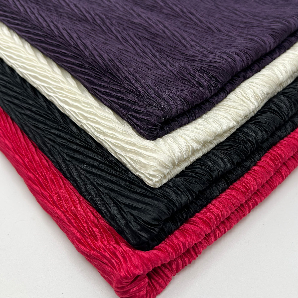 Plum Wave Plisse Pleated Stretch Fabric