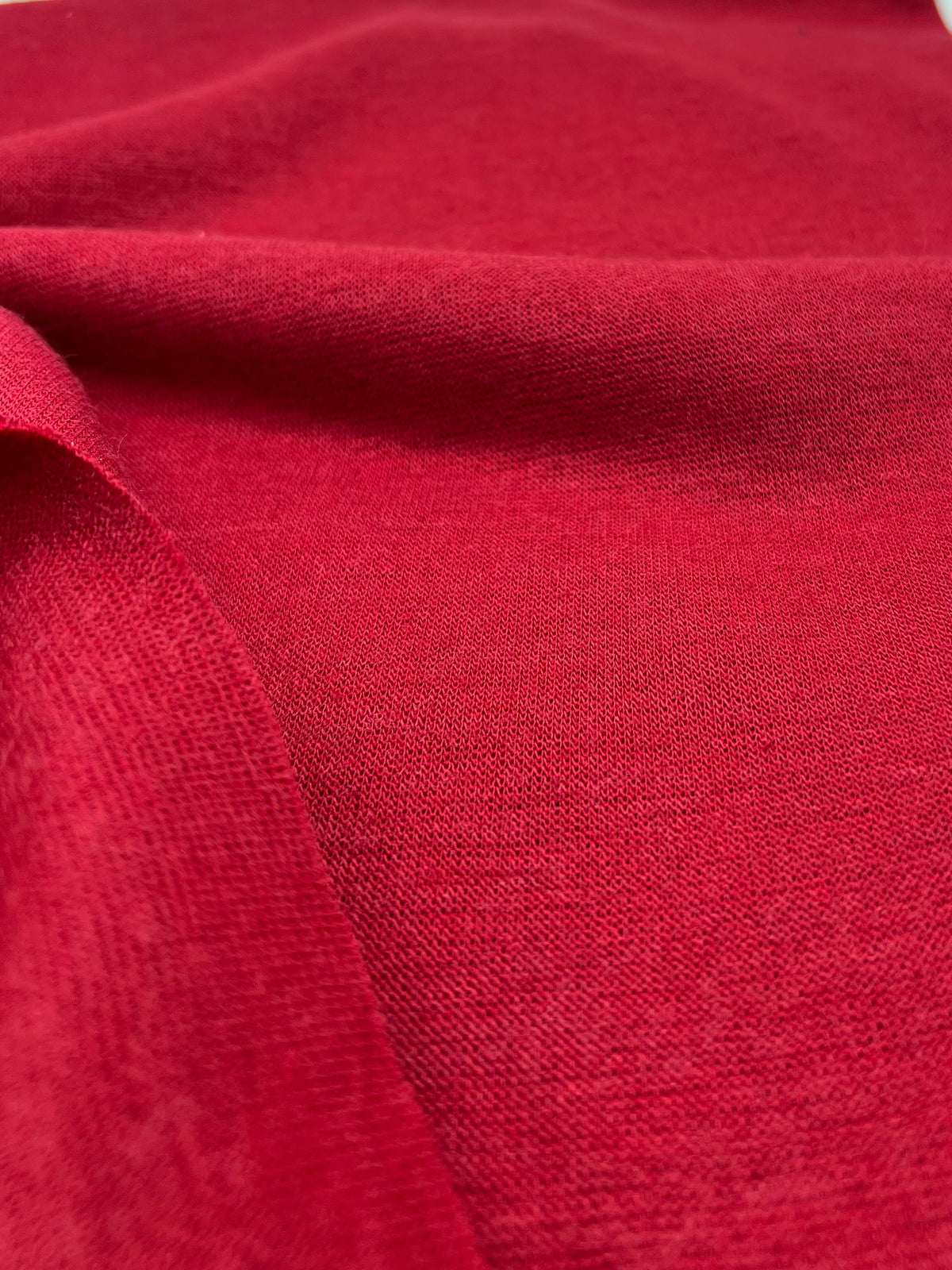 Red Viscose Knitted Jersey Fabric 260GSM 2 Way Stretch