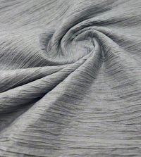 Grey Detailed Crinkled Lightweight Non Stretch Fabric