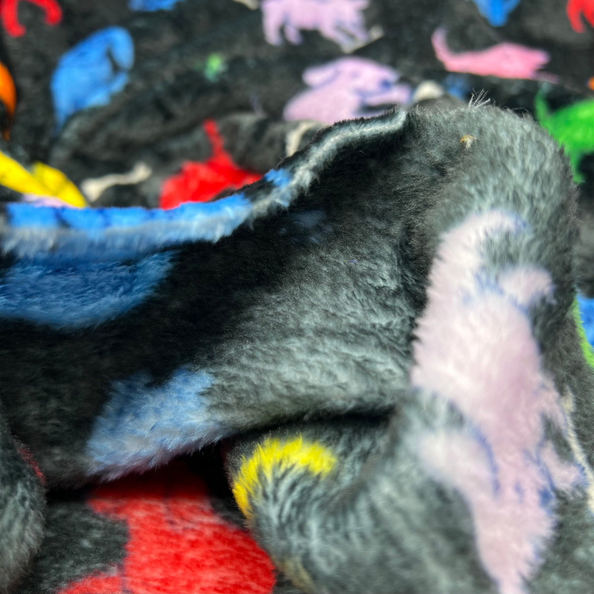 Rainbow Pups Cuddle Fleece Fabric Blanket Loungewear