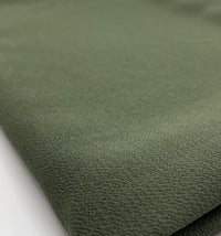 Khaki Green Plain Lightweight Bubble Crepe Fabric