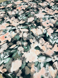 Multi Colour Floral Liverpool bullet Stretch Fabric