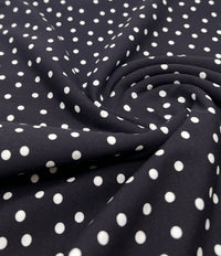**SALE** Black Polka Spot Cotton Stretch Jersey 200 GSM 95/5 Lycra 4 Way Stretch