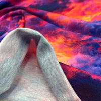 Sunset Clouds Print Cotton Jersey 200 GSM 95/5 Lycra 4 Way Stretch