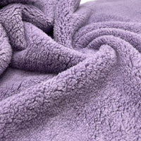 Lilac Grey Luxury Sherpa Backed Fleece Fluffy Faux Fur Fabric L
