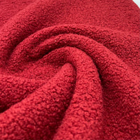 Wine Luxury Sherpa Curl Fleece Fluffy Faux Fur Fabric
