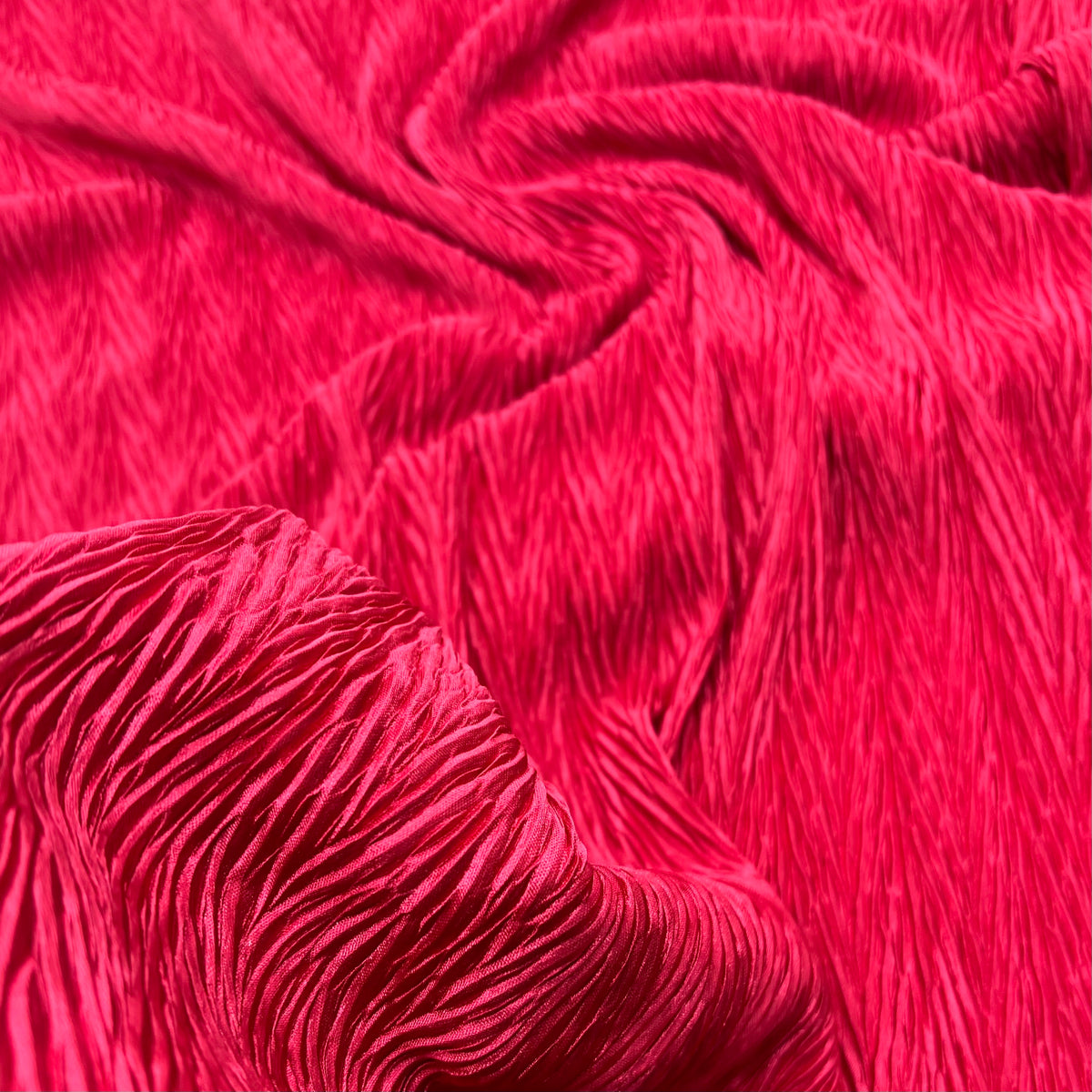 Burgundy Wave Plisse Pleated Stretch Fabric