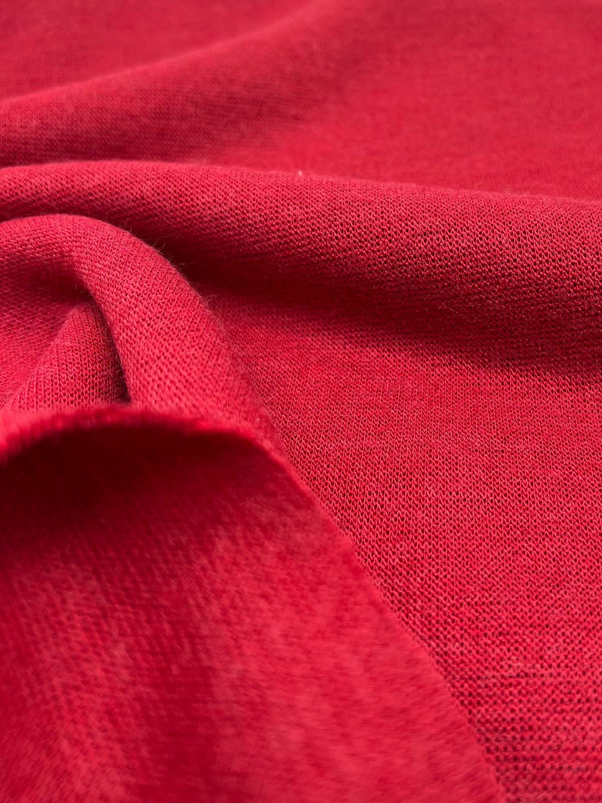 Red Viscose Knitted Jersey Fabric 260GSM 2 Way Stretch