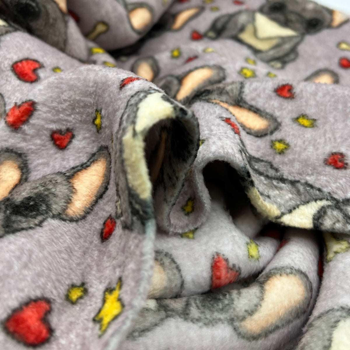 Bone Puppy Cuddle Fleece Fabric Blanket Loungewear