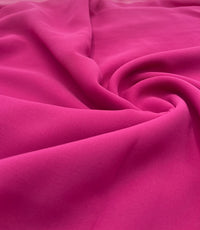 Plain Hot Pink Chiffon Sheer Dress Bridal Fabric
