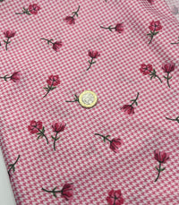 Pink Flower Floral Lightweight Stretch Fabric