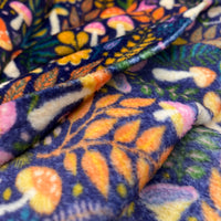 Mushroom Forest Cuddle Fleece Fabric Blanket Loungewear