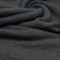 Black Luxury Sherpa Curl Fleece Fluffy Faux Fur Fabric