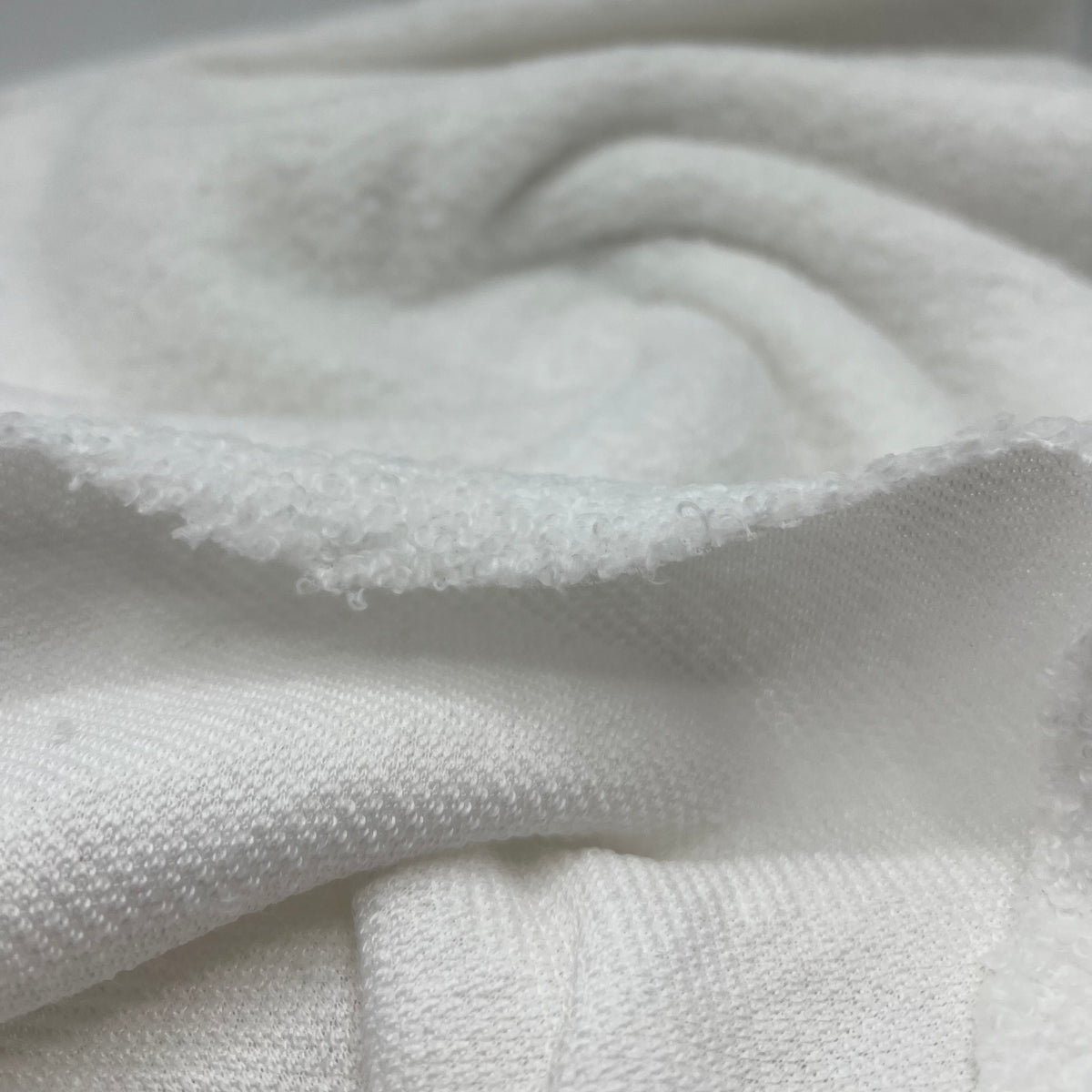 White Luxury Sherpa Curl Fleece Fluffy Faux Fur Fabric