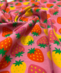 Berry Bright Print Cotton Stretch Jersey 200 GSM 95/5 Lycra 4 Way Stretch