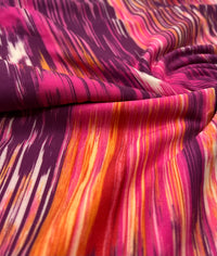 Purple Mix Printed Swimwear / Sportswear 4 Way Stretch Fabric