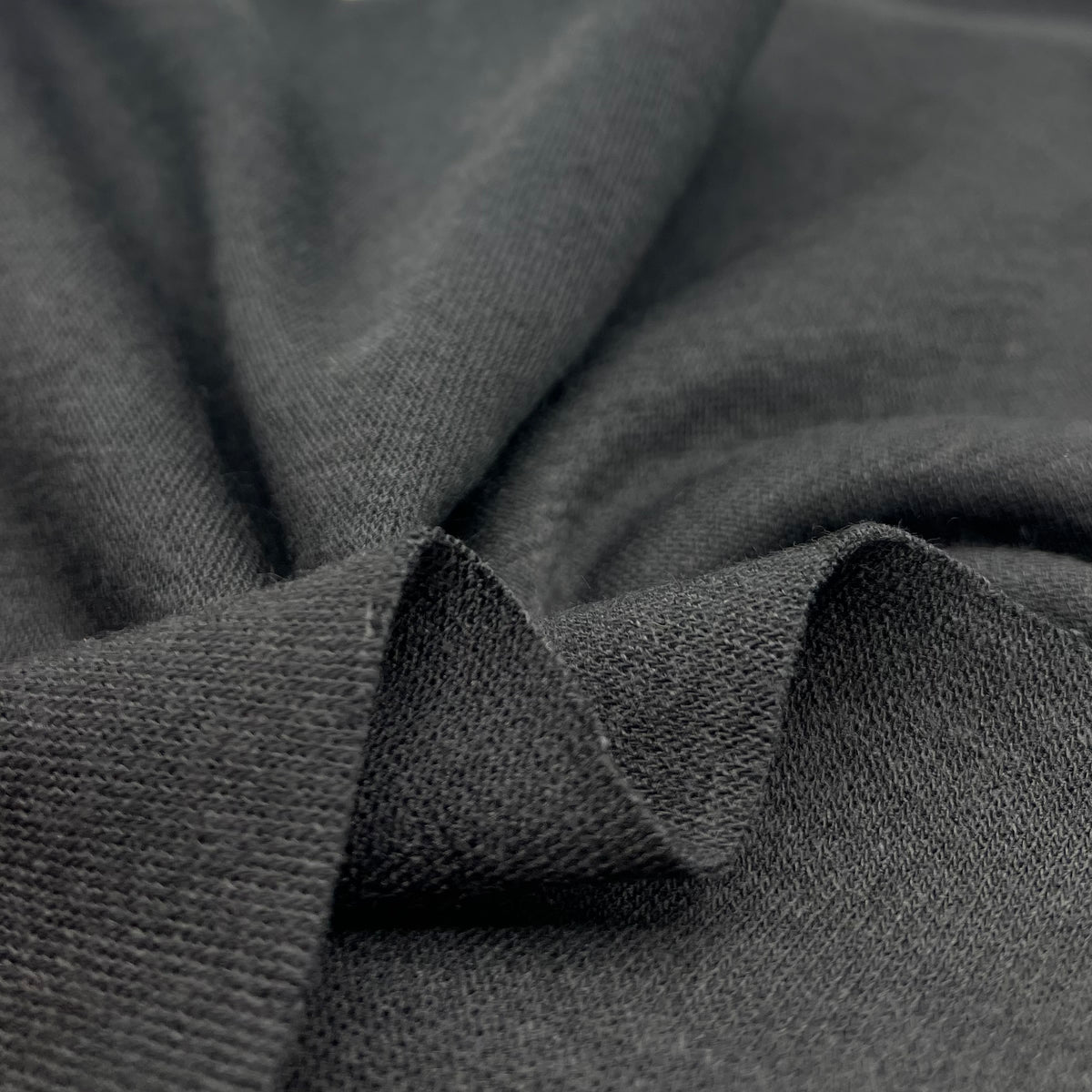 Black Viscose Knitted Jersey Fabric 260GSM 2 Way Stretch