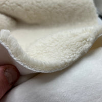 Cream Luxury Sherpa Backed Fleece Fluffy Faux Fur Fabric