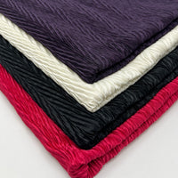 Black Wave Plisse Pleated Stretch Fabric
