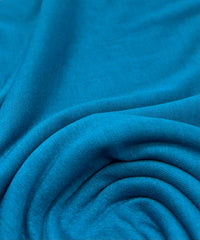 Plain Teal Blue Viscose Elastane Fabric 4 Way Stretch Jersey