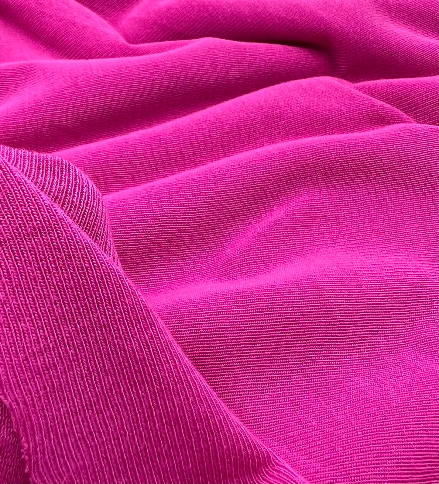 Magenta Lightweight Melange Knit Stretch Fabric