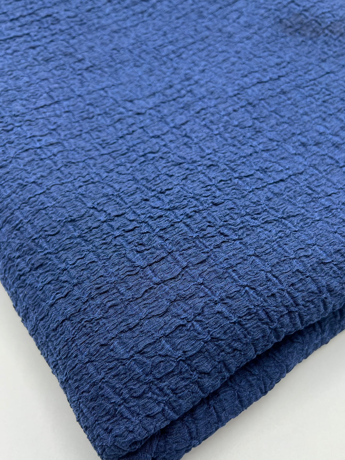Navy Nacho Soft Textured Stretch Fabric