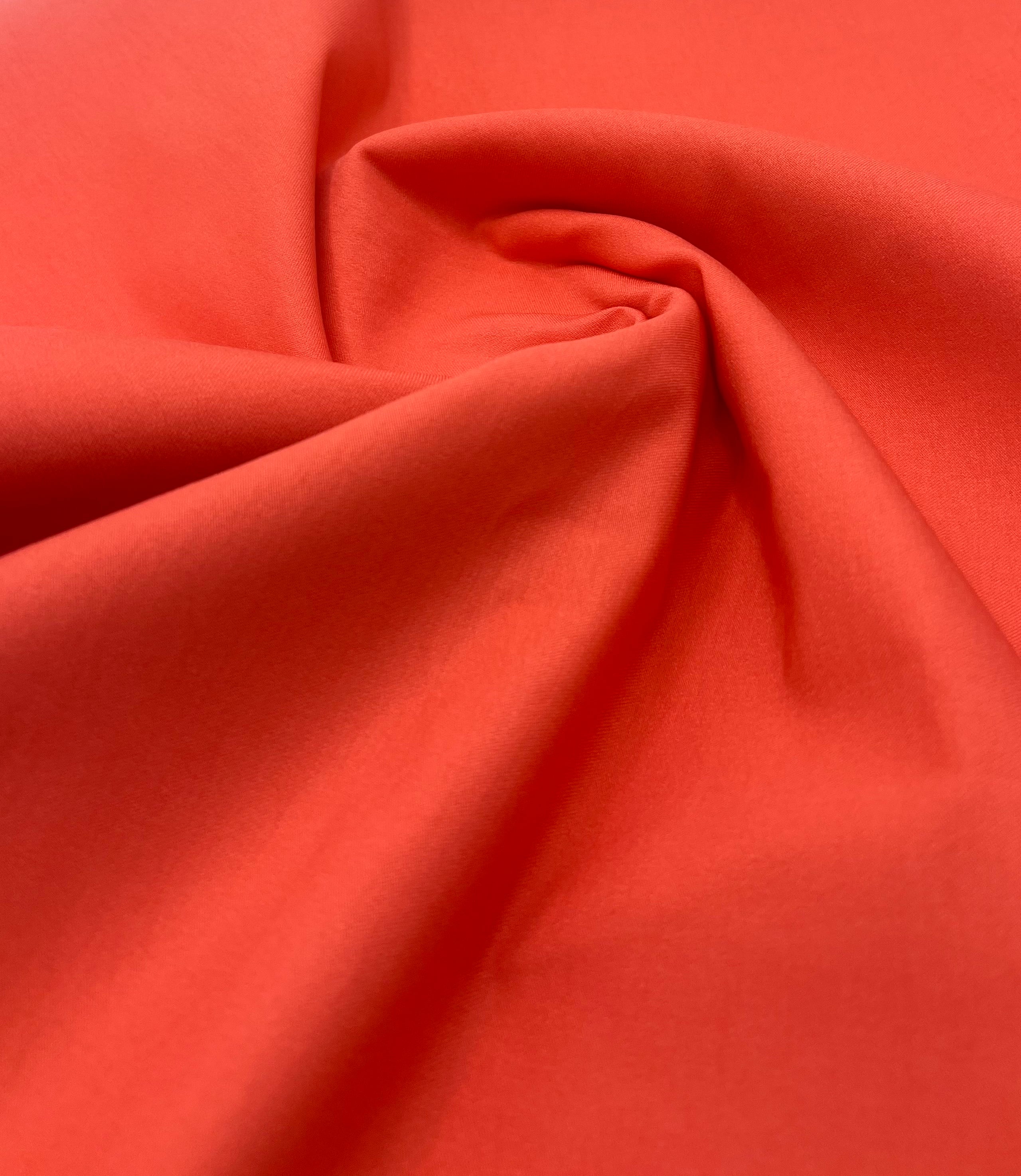 Coral Bengaline Stretch Fabric