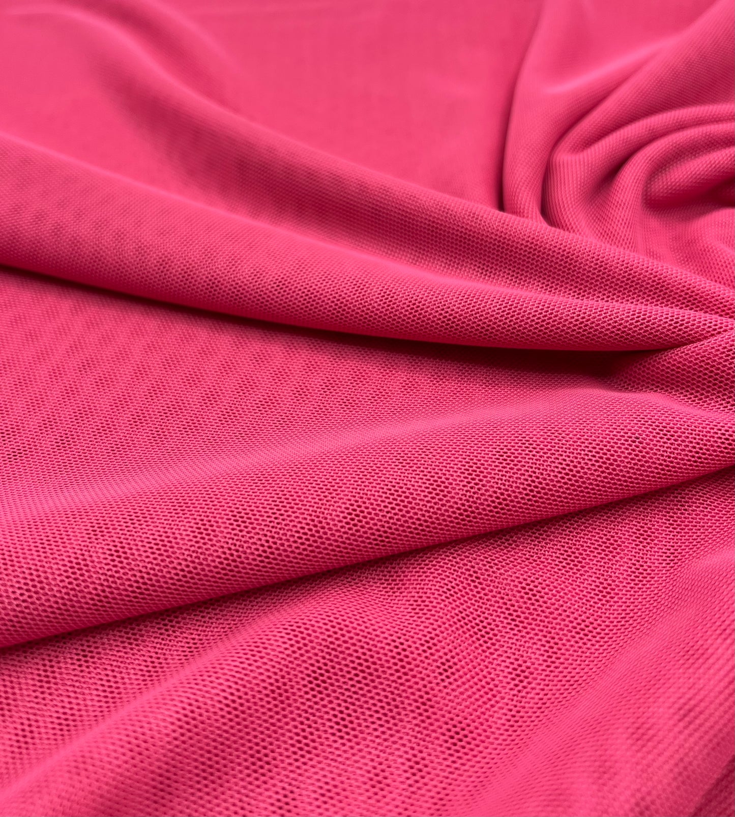 Plain Hot Baby Pink Mesh Fabric Stretch