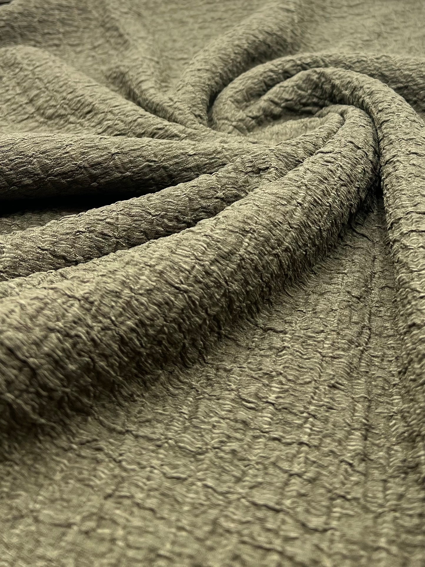 Khaki Nacho Soft Textured Stretch Fabric