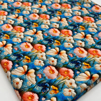Butterfly Print Cotton Stretch Jersey 200 GSM 95/5 Lycra 4 Way Stretch