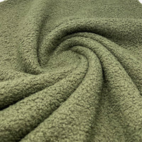 Khaki Luxury Sherpa Curl Fleece Fluffy Faux Fur Fabric