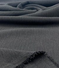 Plain Black Ocean Crepe Stretch Fabric Non Stretch
