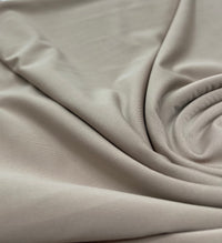 Stone Plain Shiny Soft Touch Slinky 4 Way Stretch Fabric