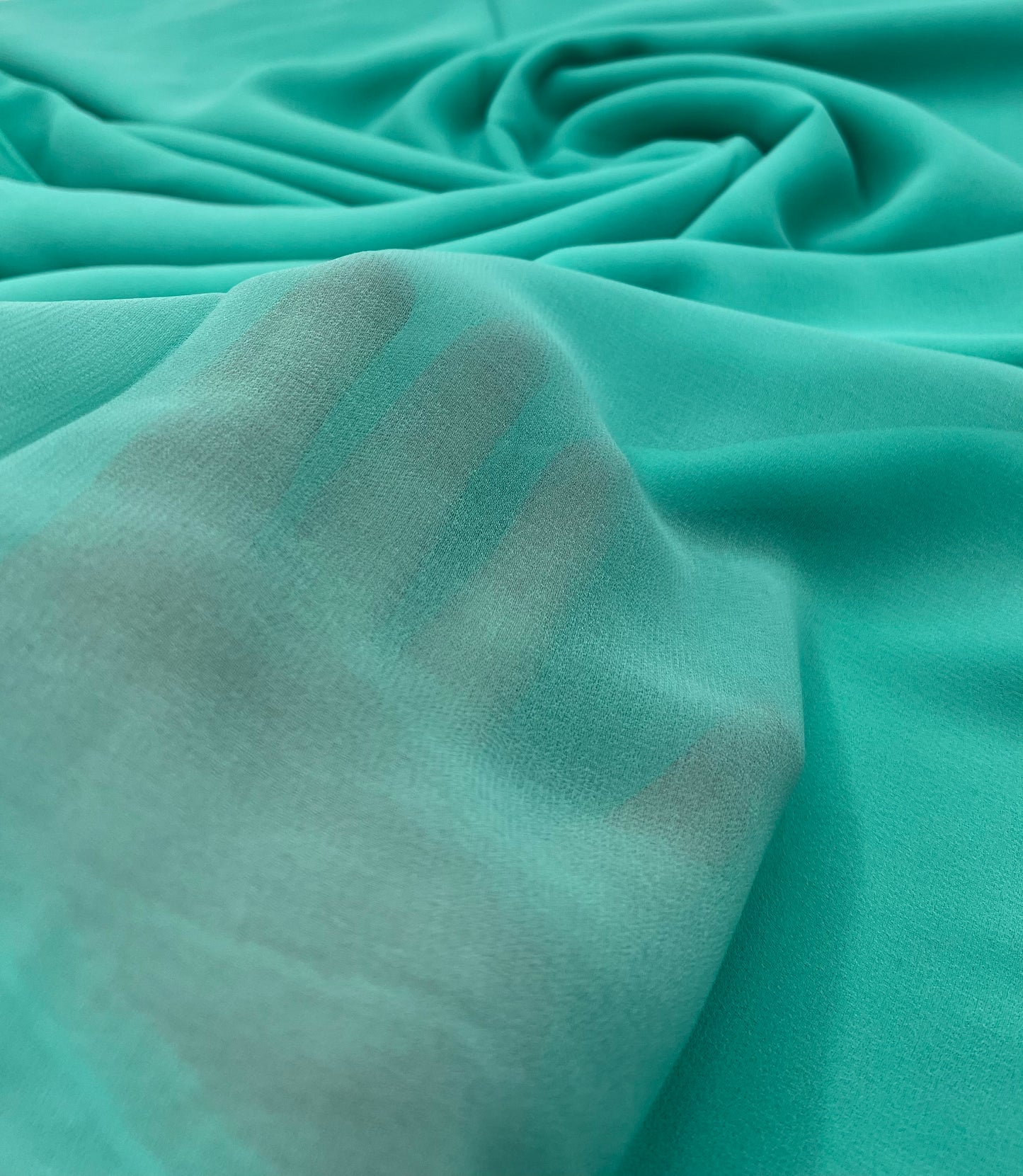 Plain Light Aqua Chiffon Sheer Dress Bridal Fabric