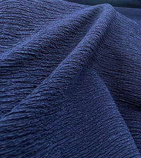 Navy Textured Tree Bark Stretch Dress Craft Fabric