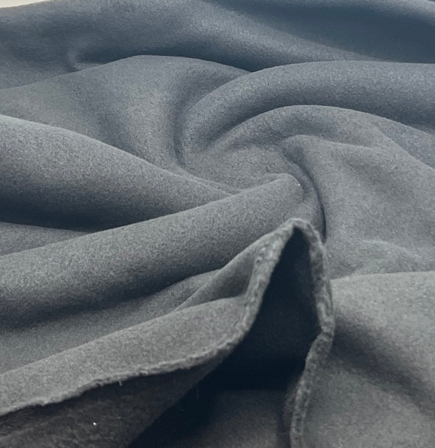 Black Plain Anti-Pil Polar Fleece Fabric Blanket Loungewear