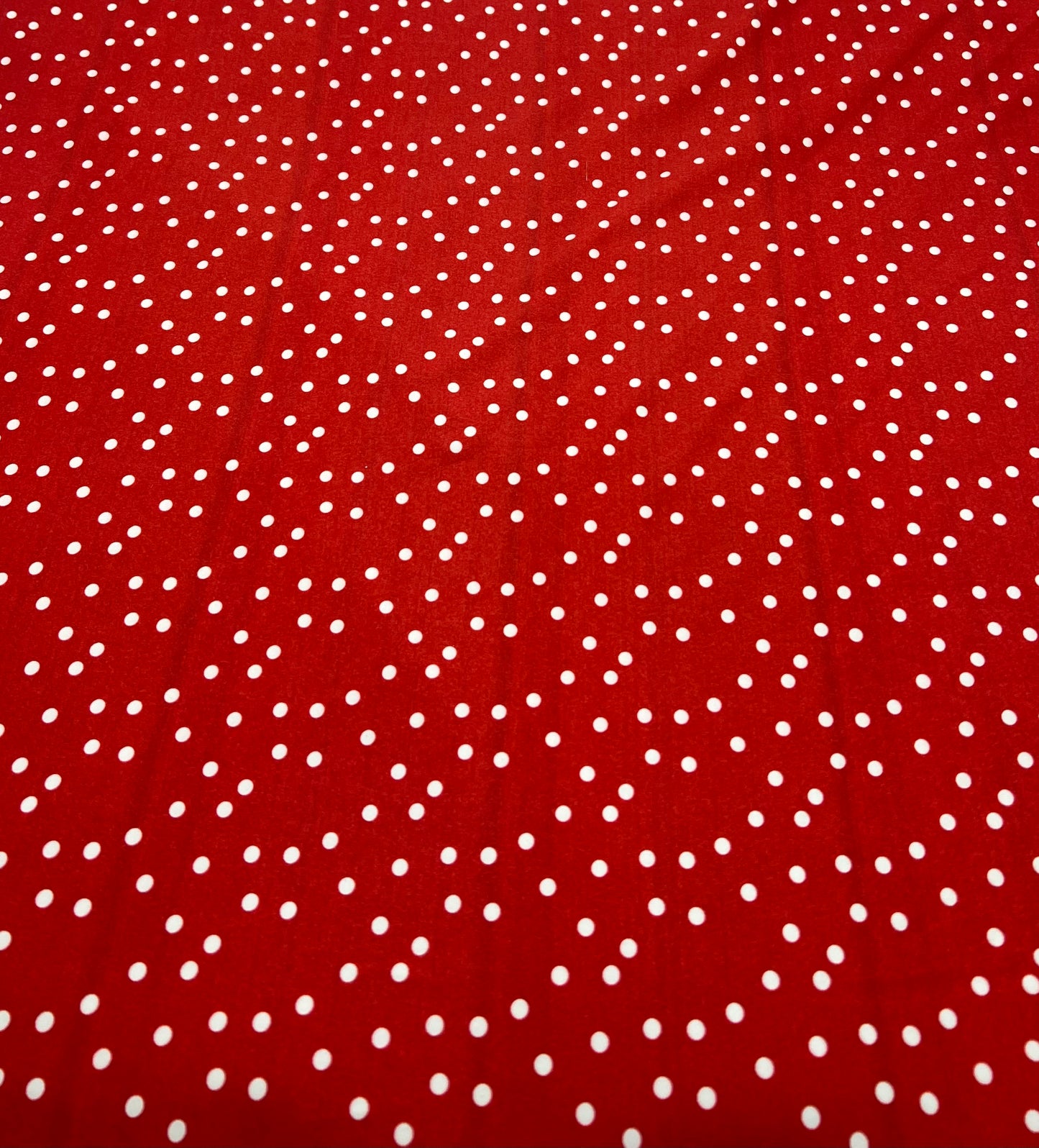 Red Polka Stretch Jersey 220GSM 4 Way Stretch Fabric (Slightly Faulty)