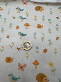 Woodland Whispers Print Cotton Stretch Jersey 200 GSM 95/5 Lycra 4 Way Stretch