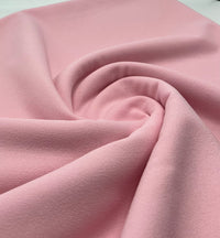 Plain Baby Pink Scuba Crepe Stretch Jersey Fabric 4 Way Stretch