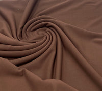 Brown Stretch Jersey 220GSM 4 Way Stretch Fabric