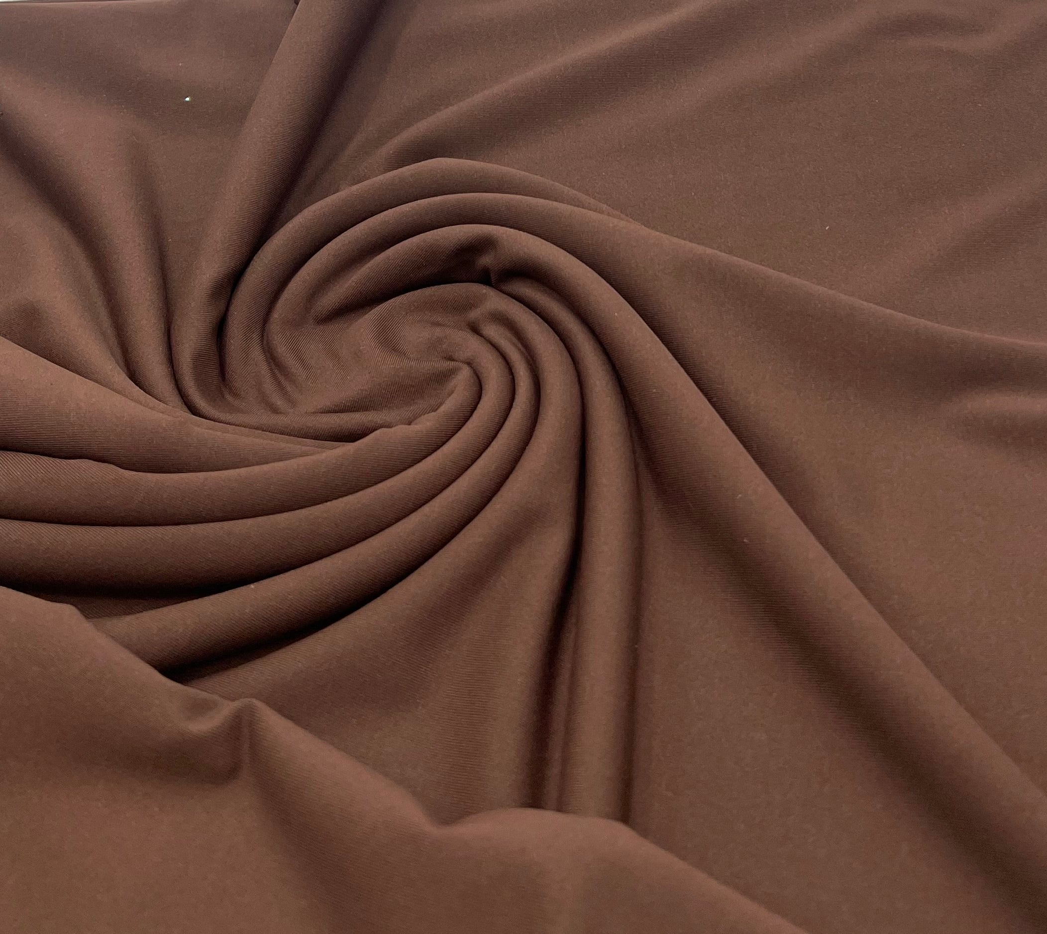 Brown Stretch Jersey 220GSM 4 Way Stretch Fabric