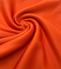 Orange Plain Scuba 4 Way Stretch Smooth Jersey Fabric